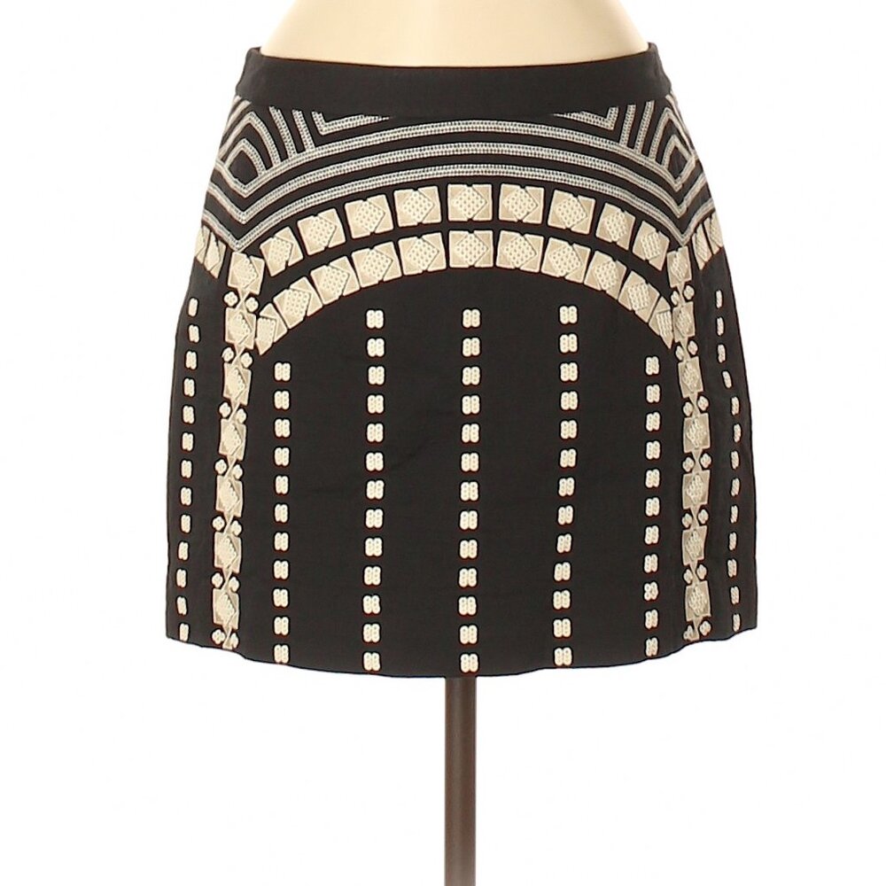 BCBG Black and White Mini Skirt